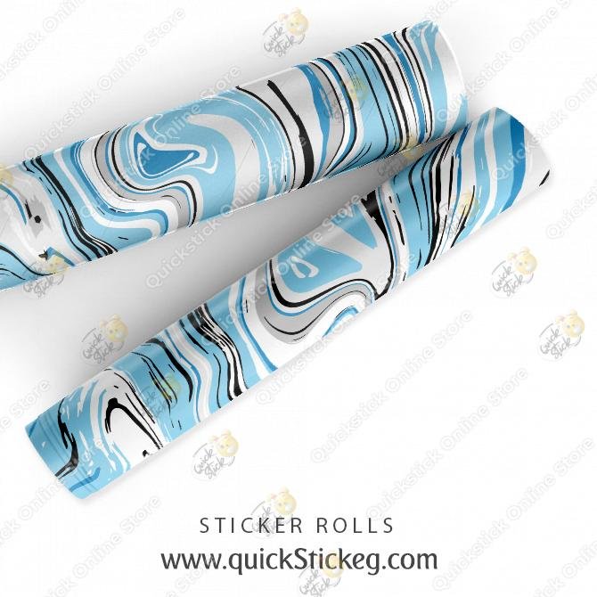 15 Blue Marble Sticker Roll - Image 1