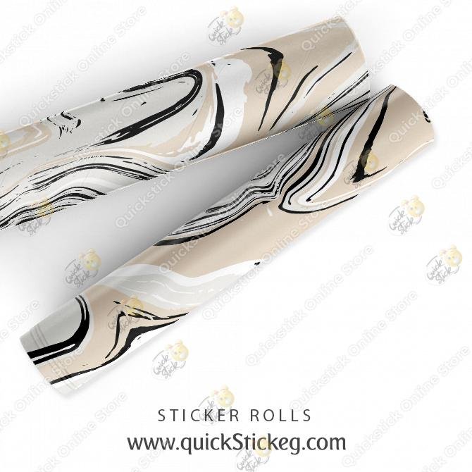 17 Brown Marble Sticker Roll - Image 1