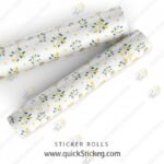 white simple flower Sticker Roll