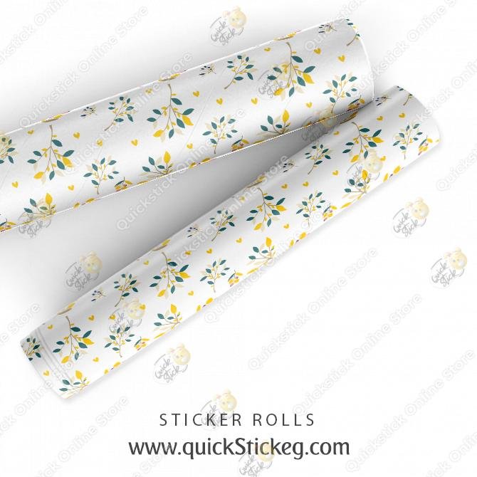 20 white simple flower Sticker Roll - Image 1