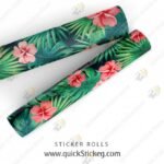 Green Tropical Pattern Sticker Roll