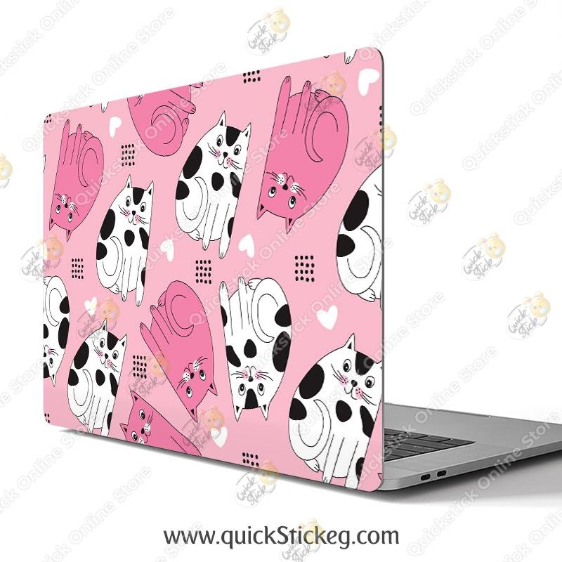 26 Pink Cat pattern Laptopskin - الصورة 1