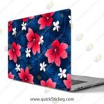 BLUE Pink Flower Laptopskin