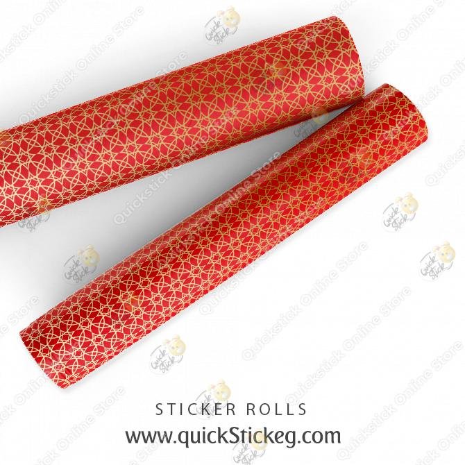 4 Orange Ramadan Sticker Roll - الصورة 1