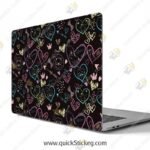 Black Hearts Draw Laptopskin