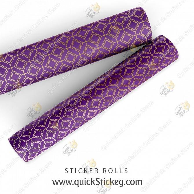8 Purple Ramadan Sticker Roll - Image 1
