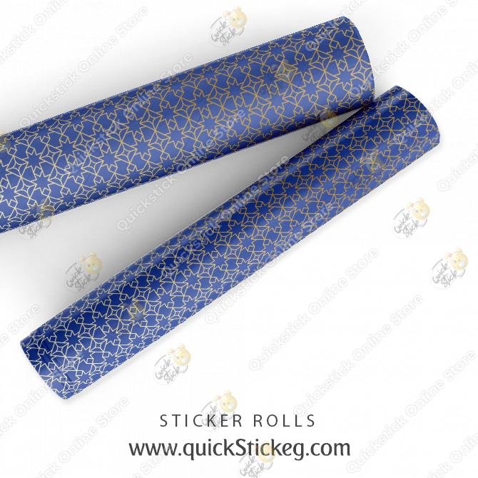 9 Blue Ramadan Sticker Roll - الصورة 1