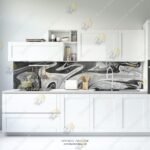 black & white Marble Sticker Roll - الصورة 2