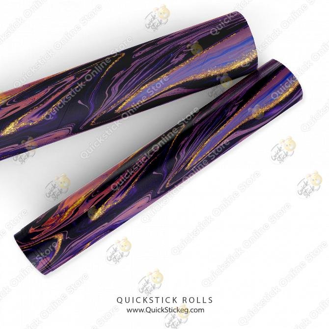 Golden Blue Foil Marble rolls Golden Dark Foil Marble roll - Image 1