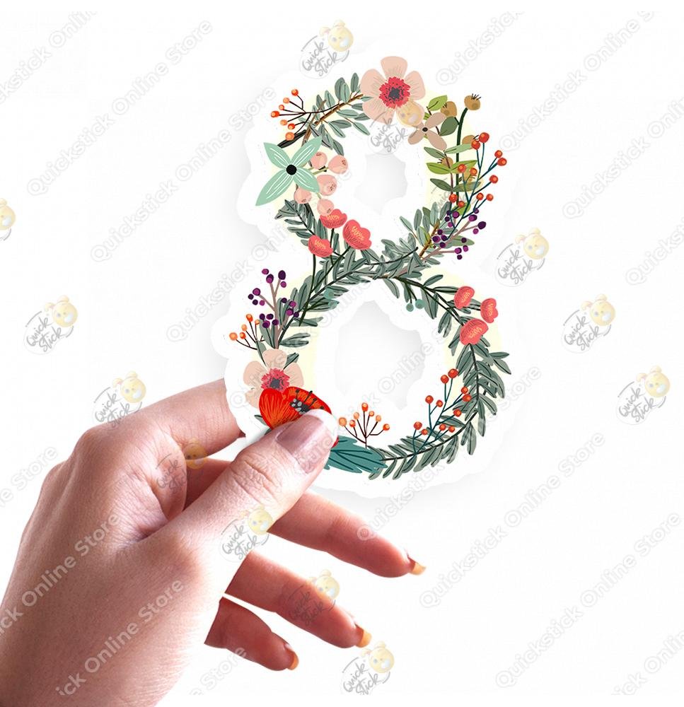 Quickstick Floral Alphabet 8 Quickstick Floral Alphabet No.8 - الصورة 1