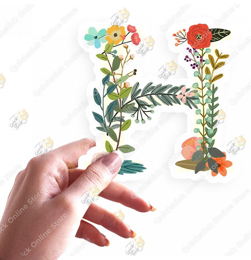 Quickstick Floral Alphabet h Quickstick Floral Alphabet h - Image 1