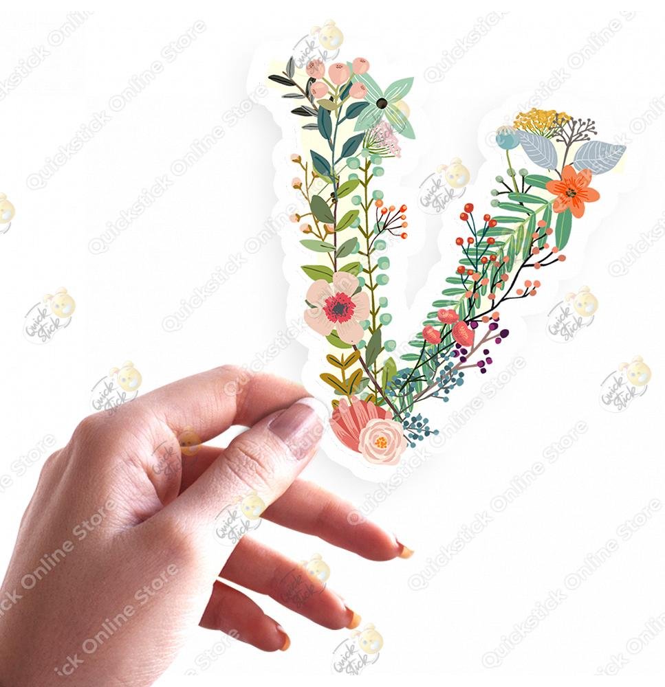 Quickstick Floral Alphabet v Quickstick Floral Alphabet v - الصورة 1