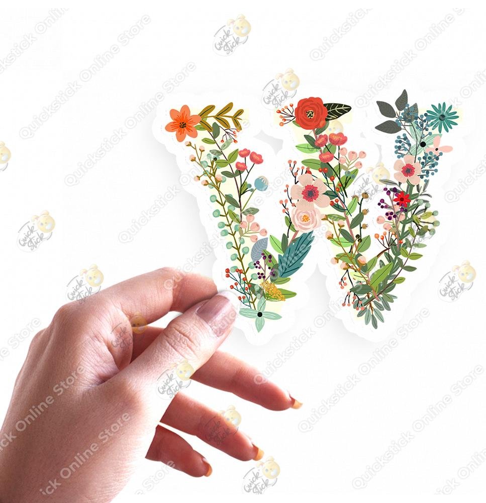 Quickstick Floral Alphabet w Quickstick Floral Alphabet W - Image 1