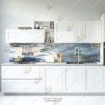 Gold grey marble sticker roll - الصورة 2