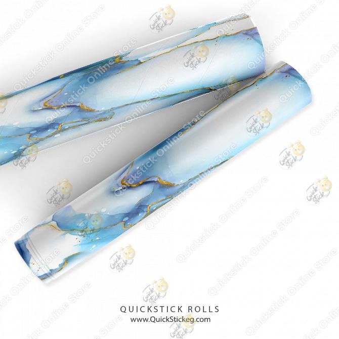 gold light blue marble rolls Gold light blue marble rolls - Image 1