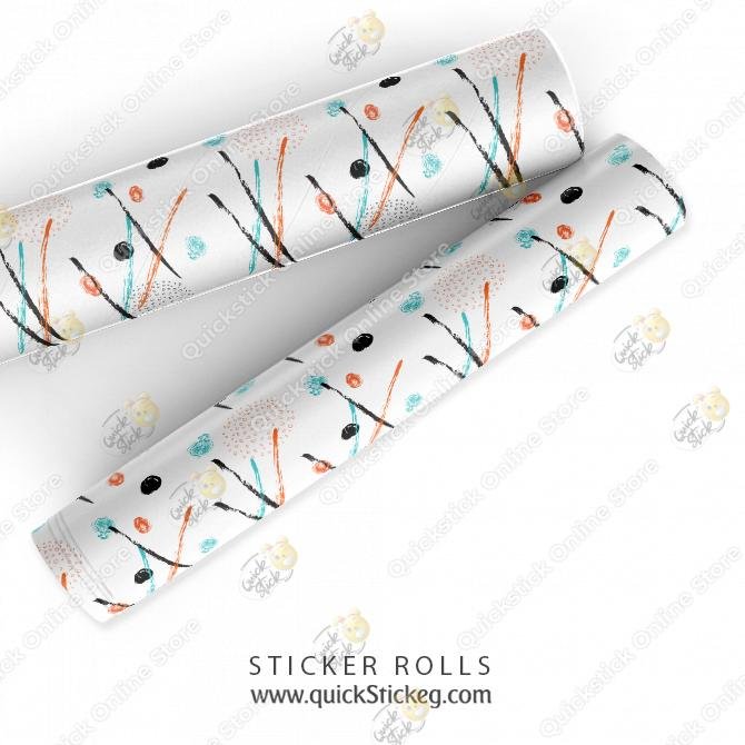 roll 2 Orange Black Dots - Image 1