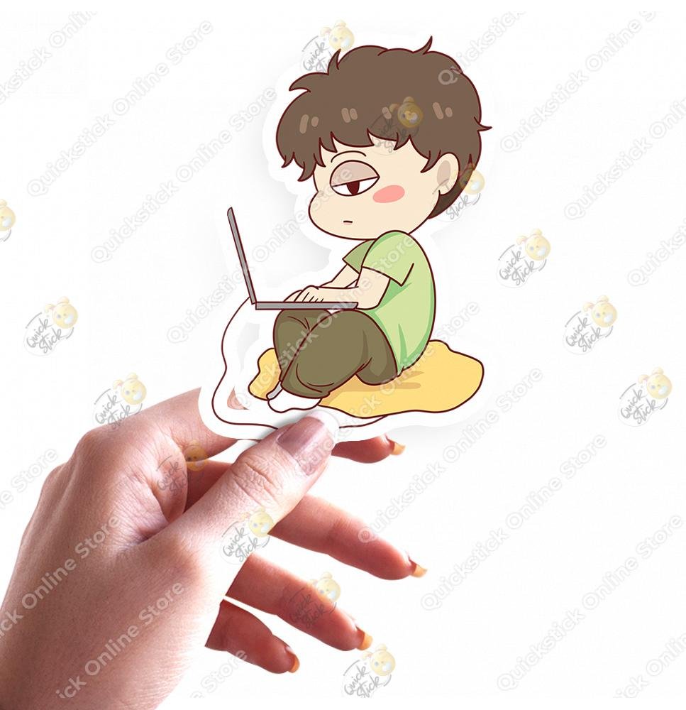 198 boy with laptop - Image 1