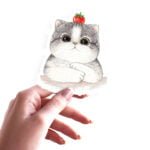 cute cat with tomato