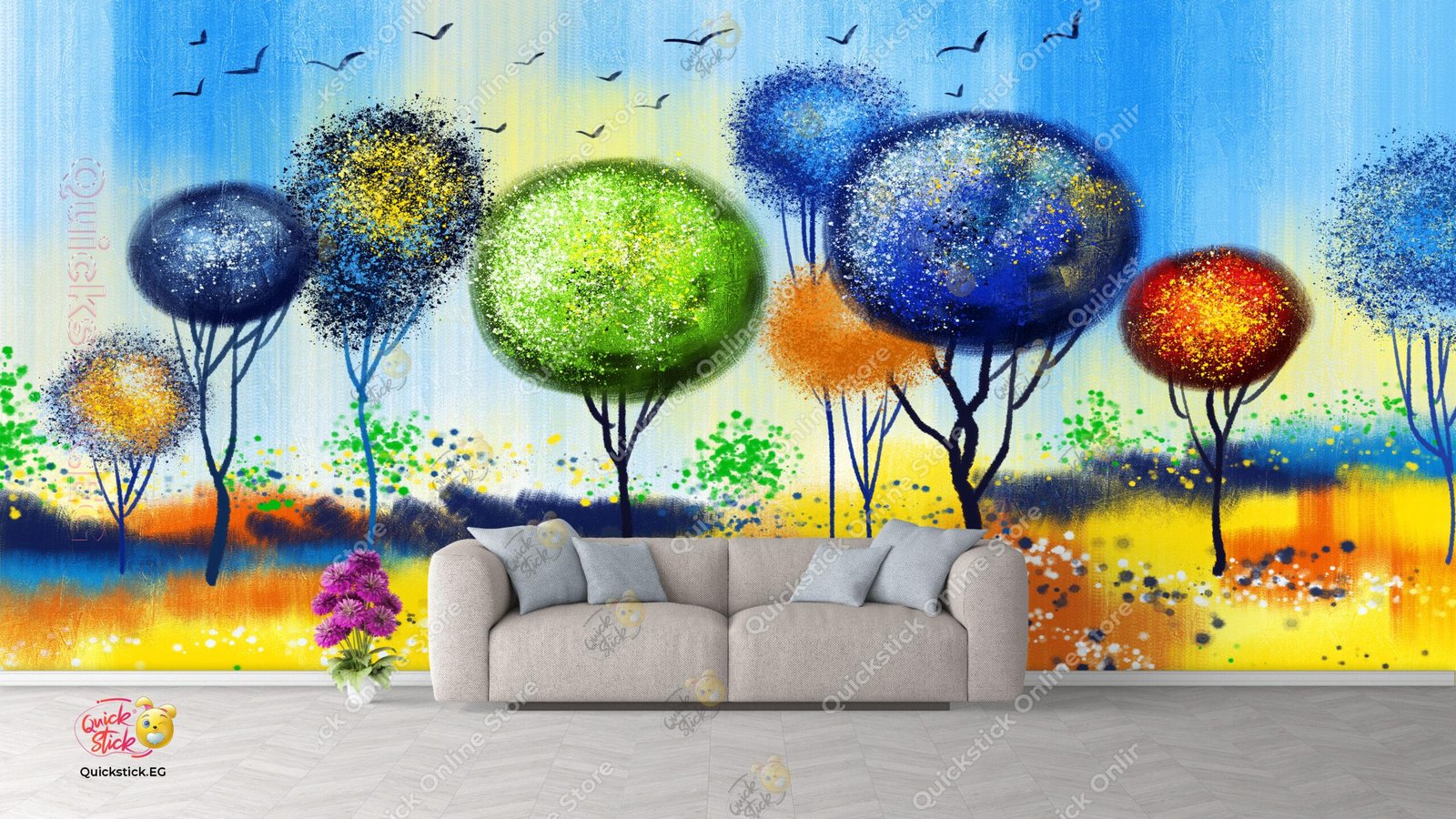 3D color abstract trees 3D color abstract trees - Image 1