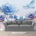 3D flowers and pigeons