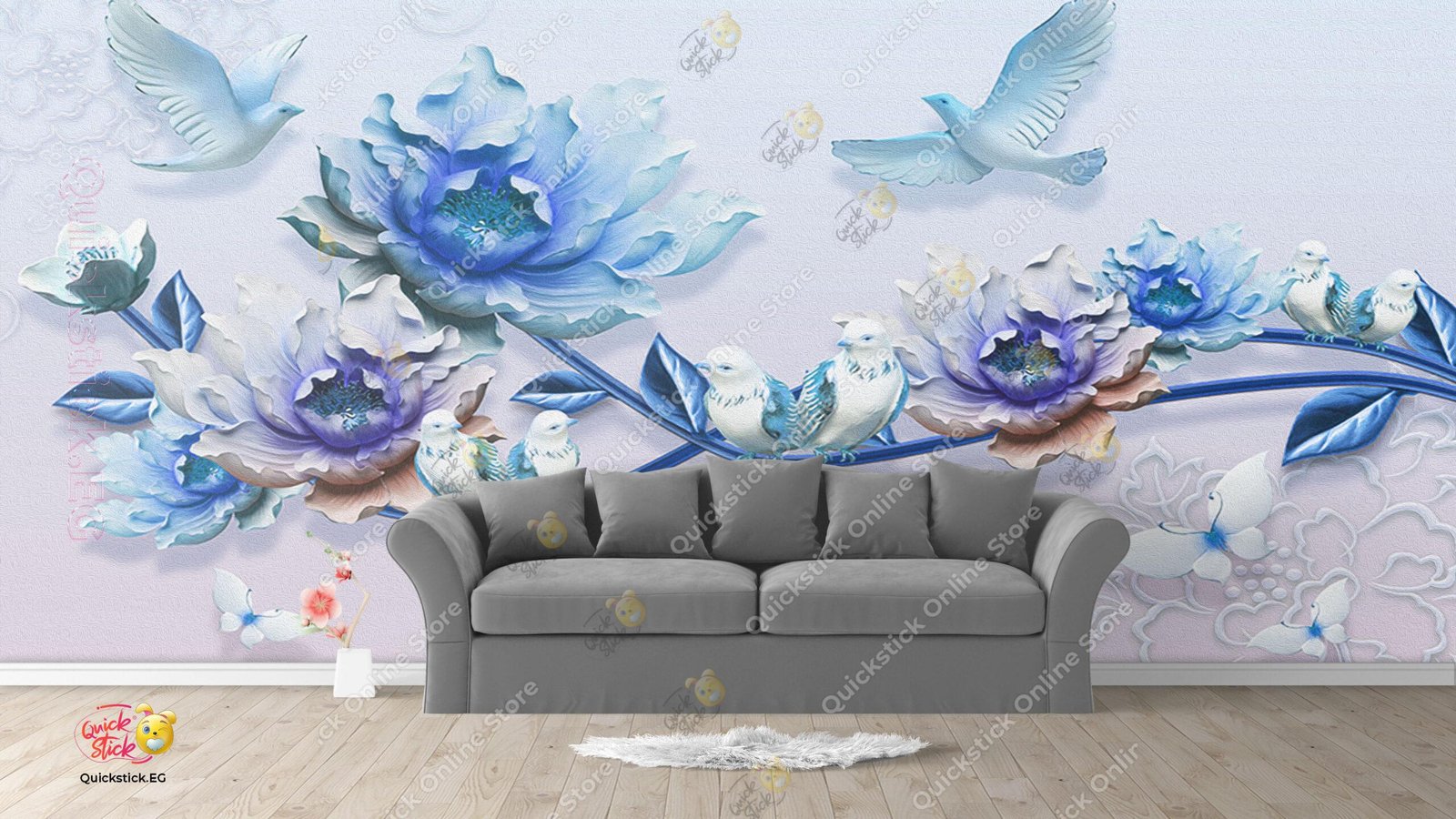 3D flowers and pigeons 3D flowers and pigeons - الصورة 1