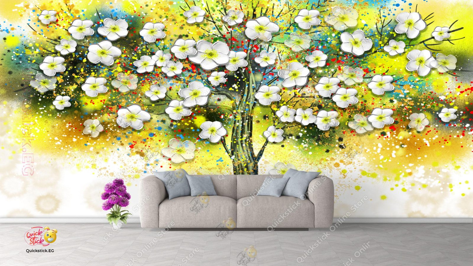 3D tree oil painting 3D tree oil painting - Image 1