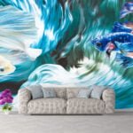 3d creative fighting fish