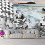 3d hole wall landscape