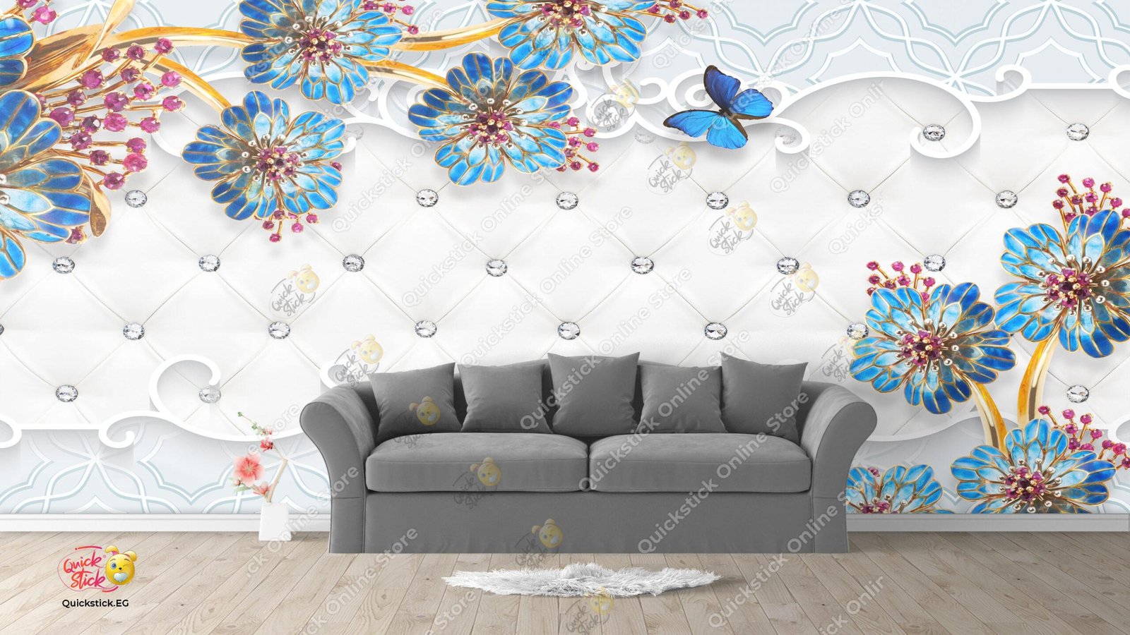 Blue Flowers Décor 3d Blue Flowers Décor 3d - Image 1