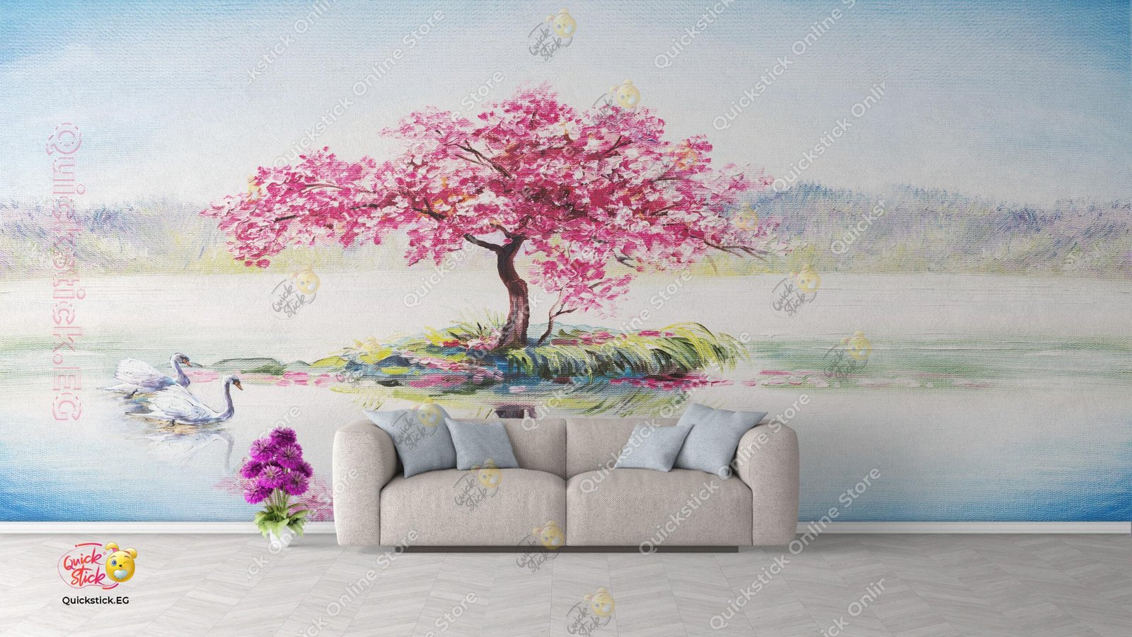 Oil painting 3D Oil painting 3D Tree - الصورة 1