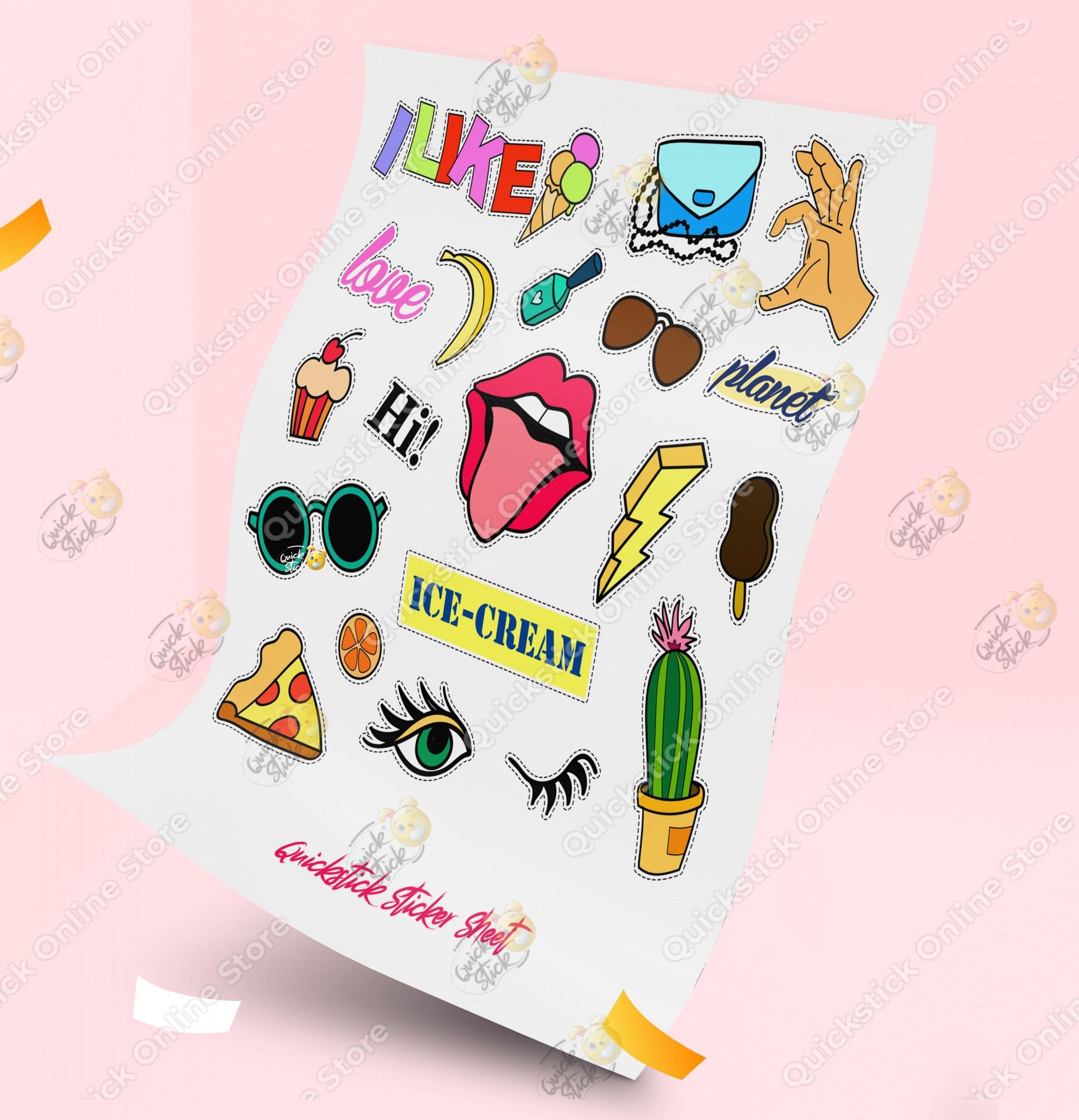 Pop art trend set Trendy Pop art set - Image 1