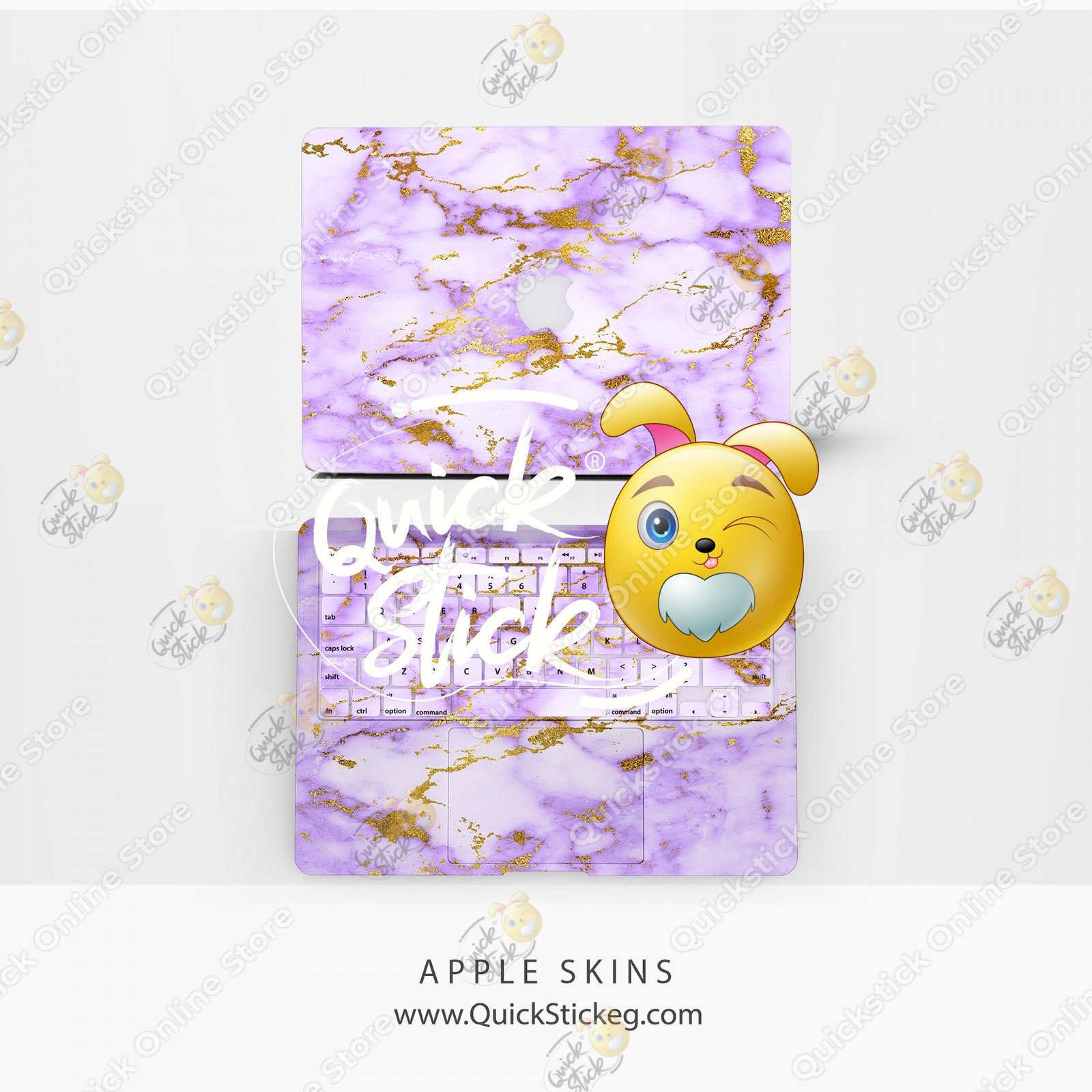 1 Macbook Gold Purple - Image 1