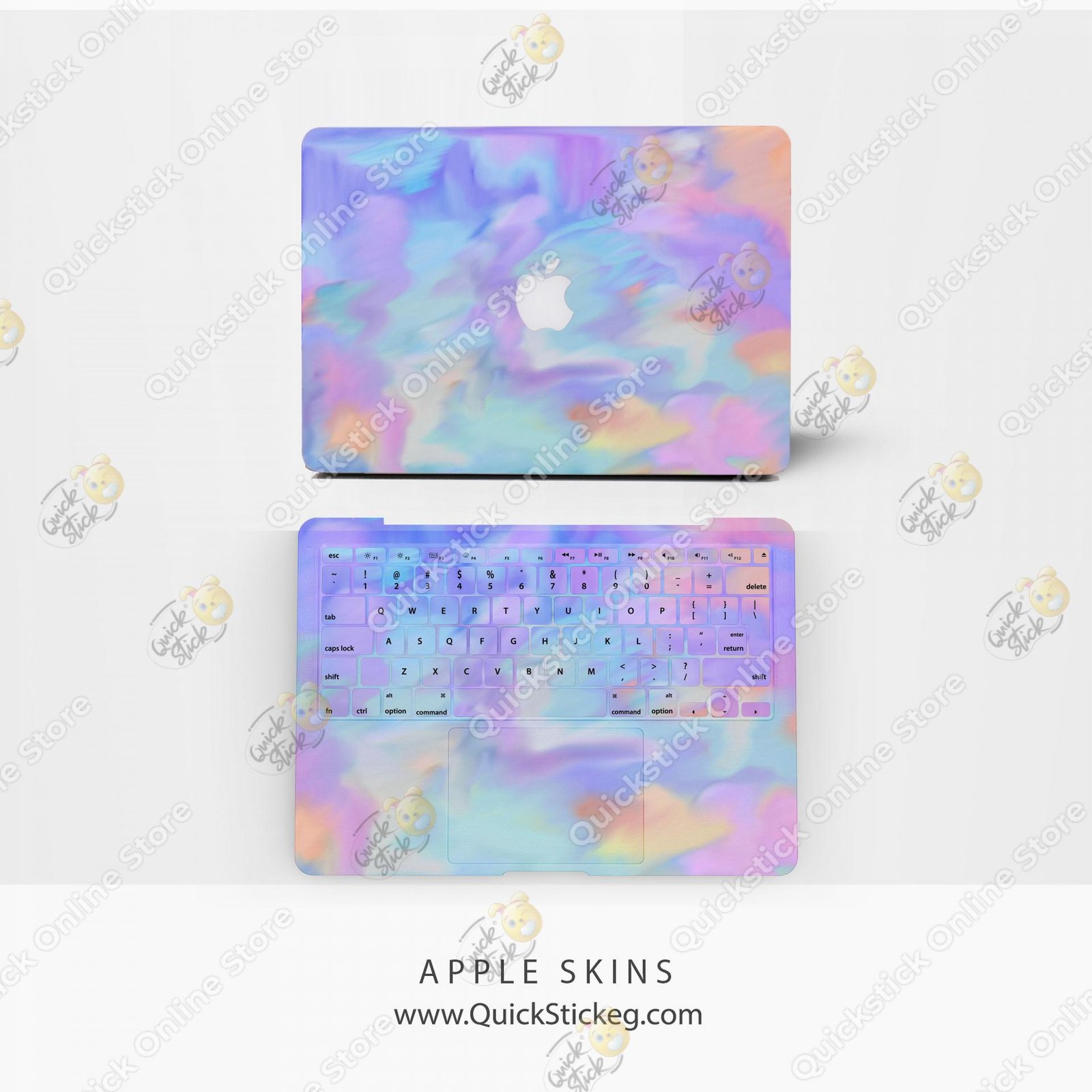 4 MacBook Water Colors Skins - Image 1