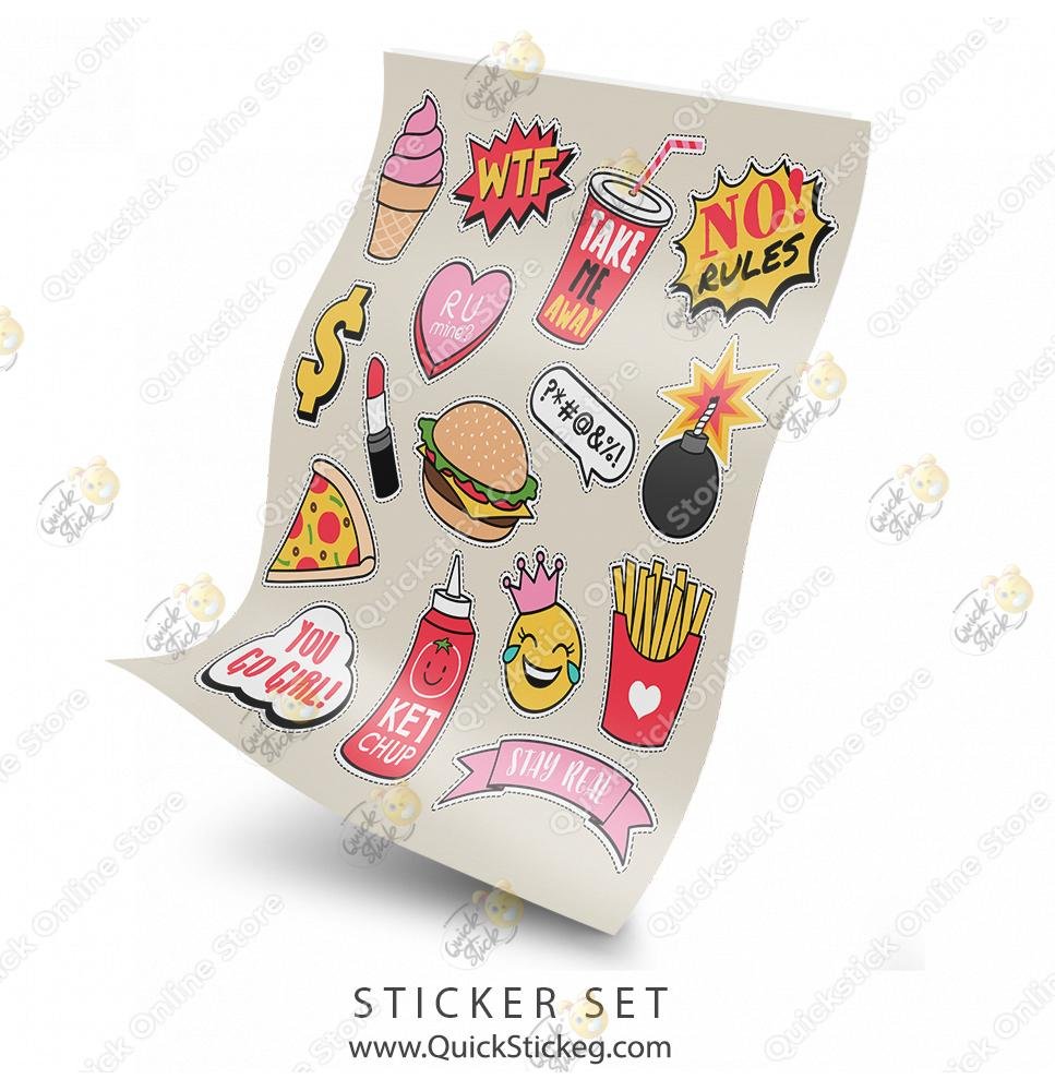 6 Quickstick Stickers Set - Image 1