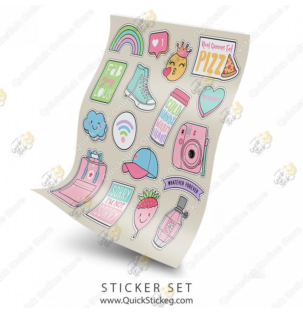 8 Quickstick Stickers Set - Image 1