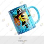 Dark Blue Spongebob Custom Mug