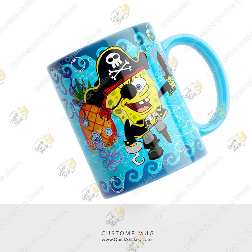 Dark blue spongebob Dark Blue Spongebob Custom Mug - Image 1