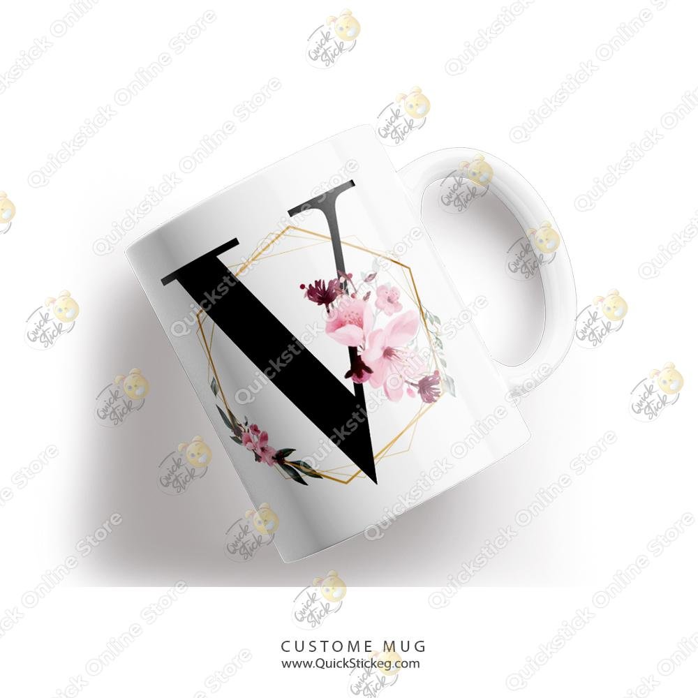 V QuickStick letter V Mug - Image 1