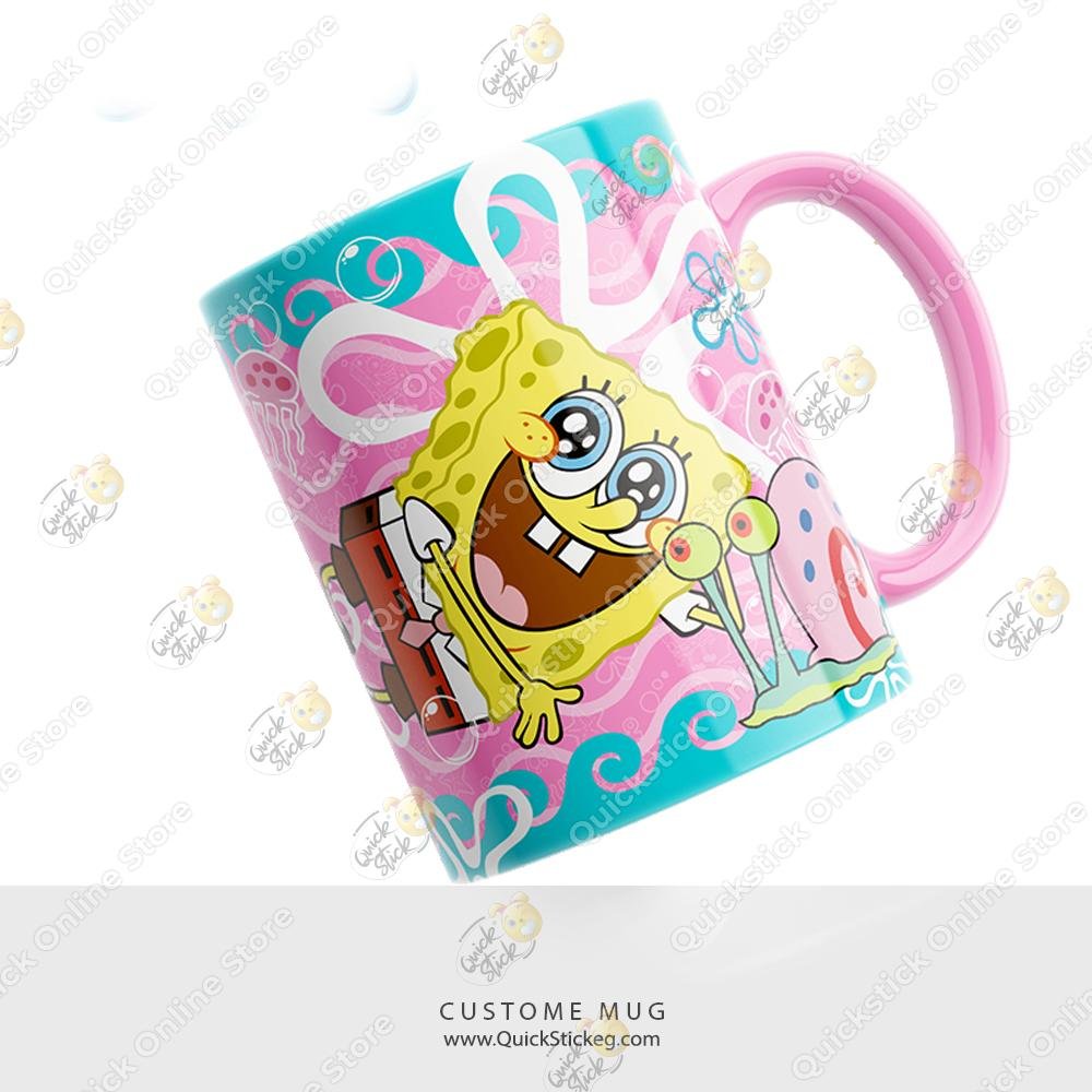 beautfil spongbob Beautiful Spongebob Custom Mug - Image 1