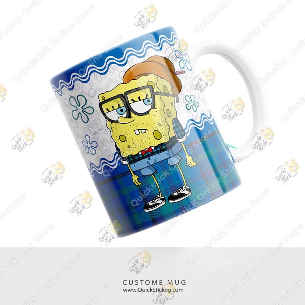 blue spongebob Blue Spongebob Custom Mug - الصورة 1
