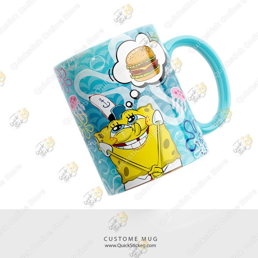 burger spongebob Burger Spongebob Custom Mug - الصورة 1