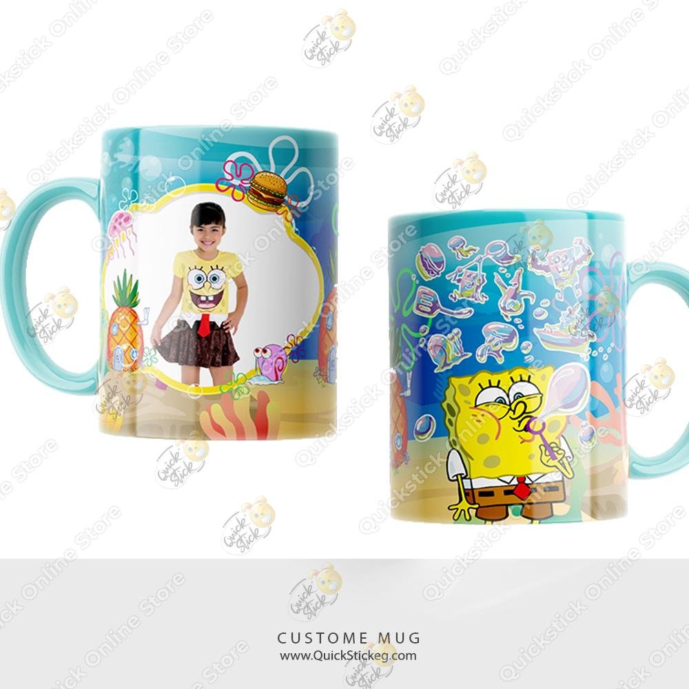 kid & spongebob Kidd Spongebob Custom Mug - Image 1