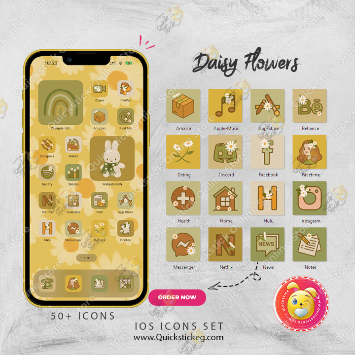 ICON-SET Daisy Flower - Image 1